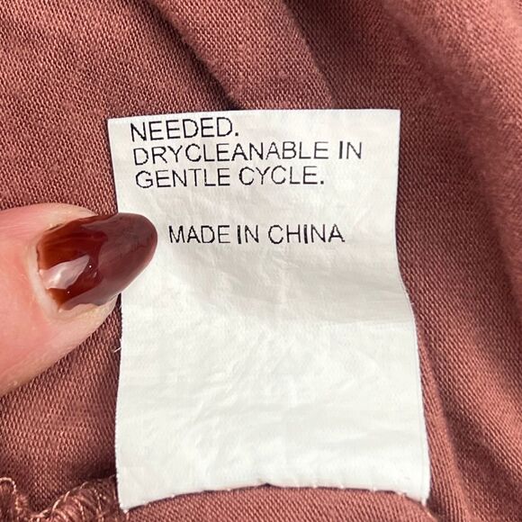 SHEIN Top 4XL Dusty Rose Crisscross V-Neck Tank Blouse Boho Indie Streetwear - Picture 9 of 9